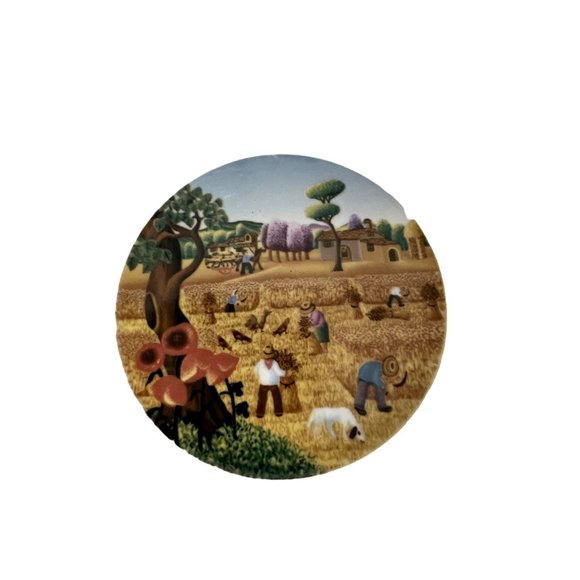 Vintage FOUR SEASONS Plate Tabletops Unlimited Country Theme Harvest Collectible - Picture 2 of 4